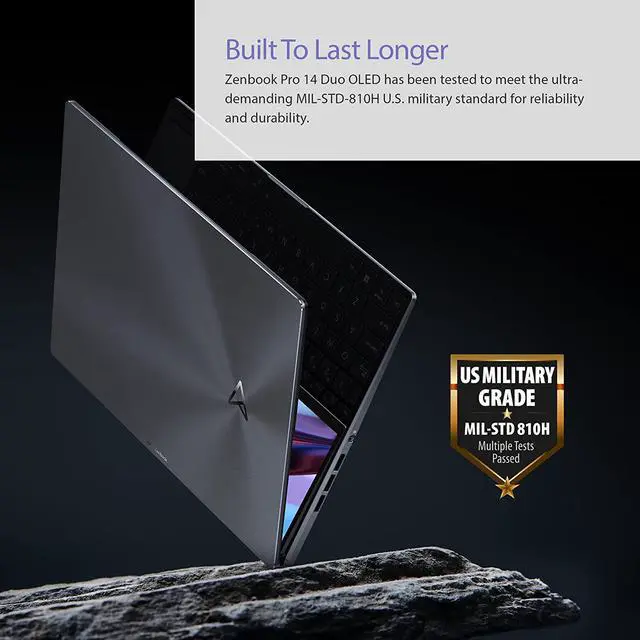 Alt view image 5 of 11 - ASUS ZenBook Pro 14 Duo OLED 14.5" 2.8K OLED Touch, 120Hz Refresh Rate, ScreenPad Plus, Intel Evo Platform, i7-12700H CPU, 32GB RAM, 1TB SSD, Windows 11 Home, Tech Black, UX8402ZA-DB76T