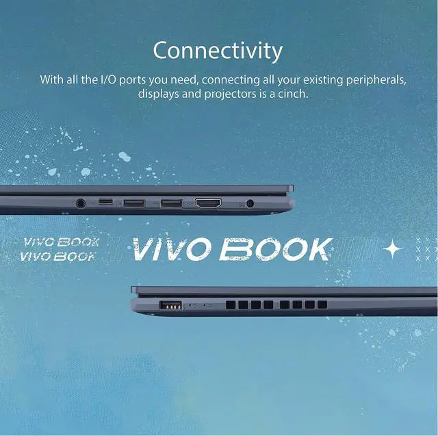 Alt view image 7 of 10 - ASUS VivoBook 16X OLED Laptop, 16" 4K OLED 16:10 Display, AMD Ryzen 7 5800H CPU, AMD Radeon Graphics, 16GB RAM, 512GB SSD, Fingerprint Sensor, Windows 11 Home, Quiet Blue, M1603QA-NS77