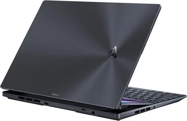 Alt view image 4 of 13 - ASUS Zenbook Pro 14 Duo OLED 14.5" 2.8K OLED Touch, 120Hz Refresh Rate, ScreenPad Plus, Intel i9-12900H CPU, RTX 3050 Ti, 32GB RAM, 2TB SSD, Windows 11 Home, Tech Black, UX8402ZE-IB99T