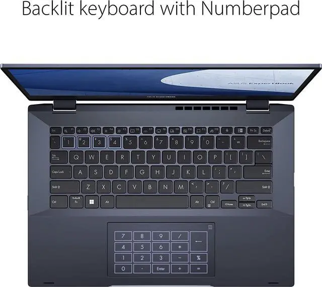 Alt view image 9 of 13 - Asus ExpertBook B5 Flip 14" 2 in 1 Notebook - Full HD - 1920 x 1080 - Intel Core i7 12th Gen i7-1260P Dodeca-core (12 Core) 2.10 GHz - 16 GB Total RAM - 1 TB SSD - Star Black B5402F B5402FBA-XVE75T