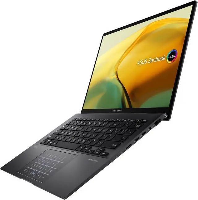 Alt view image 5 of 17 - ASUS ZenBook 14 OLED Laptop 14” 2.8K OLED Touch Display, AMD Ryzen 7 5825U CPU, Radeon Graphics, 16GB RAM, 512GB PCIe SSD, Windows 11 Home, Jade Black, UM3402YA-DB74T