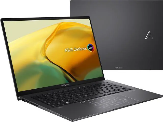 Alt view image 16 of 17 - ASUS ZenBook 14 OLED Laptop 14” 2.8K OLED Touch Display, AMD Ryzen 7 5825U CPU, Radeon Graphics, 16GB RAM, 512GB PCIe SSD, Windows 11 Home, Jade Black, UM3402YA-DB74T