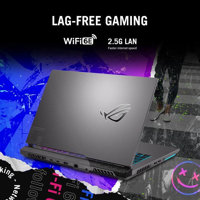 Alt view image 5 of 8 - ASUS ROG Strix G15 (2022) Gaming Laptop, 15.6" FHD 144Hz, GeForce RTX 3050, AMD Ryzen 7 6800HS, 16GB DDR5, 512GB PCIe SSD, Wi-Fi 6E, Windows 11, G513RC-ES73