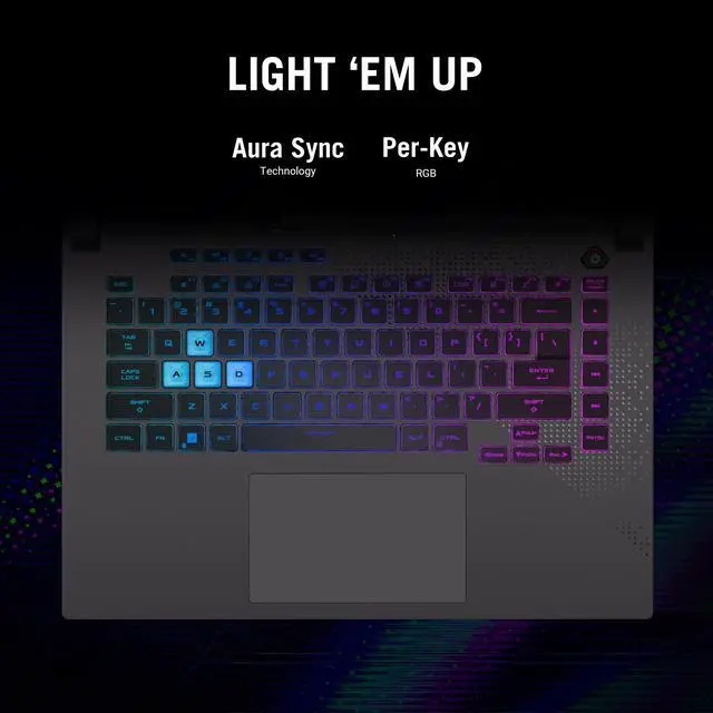 Alt view image 6 of 8 - ASUS ROG Strix G15 (2022) Gaming Laptop, 15.6" FHD 144Hz, GeForce RTX 3050, AMD Ryzen 7 6800HS, 16GB DDR5, 512GB PCIe SSD, Wi-Fi 6E, Windows 11, G513RC-ES73