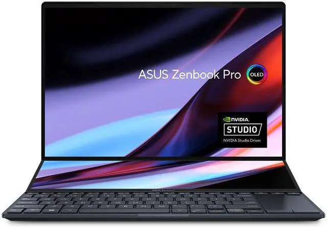 Alt view image 2 of 4 - ASUS Zenbook Pro 14 Duo 14.5" 16:10 Touch Display, 120Hz Refresh Rate, ScreenPad Plus, Intel i9-13900H CPU, NVIDIA GeForce RTX 4060, 32GB RAM, 1TB SSD, Windows 11 Home, Tech Black, UX8402VV-PS96T