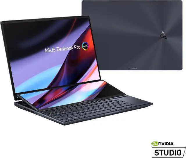Alt view image 4 of 4 - ASUS Zenbook Pro 14 Duo 14.5" 16:10 Touch Display, 120Hz Refresh Rate, ScreenPad Plus, Intel i9-13900H CPU, NVIDIA GeForce RTX 4060, 32GB RAM, 1TB SSD, Windows 11 Home, Tech Black, UX8402VV-PS96T