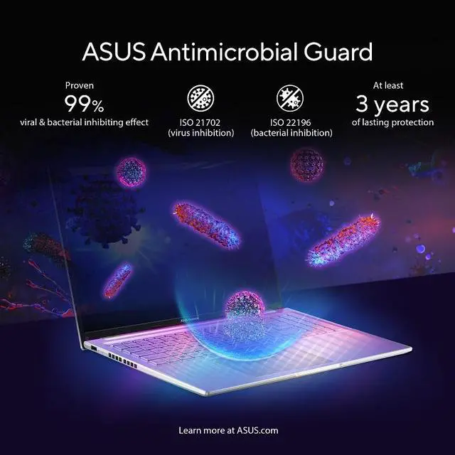 Alt view image 9 of 11 - ASUS VivoBook 16 Laptop, 16” WUXGA (1920 x 1200) 16:10 Display, AMD Ryzen 9 7940HS CPU 4.0GHz, AMD Radeon Graphics, 16GB RAM, 1TB SSD, Windows 11 Home, Cool Silver, M1605XA-EB96