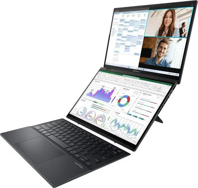 Alt view image 4 of 10 - ASUS Zenbook 14 Duo 14” OLED 1920x1200 Dual Screen Laptop w/ Detachable Keyboard, Intel Core Ultra 7 Processor 155H 1.4 GHz, Intel Arc Graphics, 16GB DDR5, 1TB SSD, Windows 11 Home (UX8406MA-DS71T-CA)