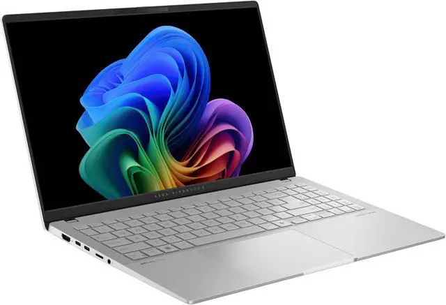 Alt view image 6 of 10 - ASUS Vivobook S 15 laptop; Copilot+ PC, 15.6” 3K 120Hz OLED Display, Qualcomm Snapdragon X Elite X1E-78-100 12-Core Processor, 16GB RAM, 1TB SSD, Windows 11 Home, Cool Silver, S5507QAD-PS96