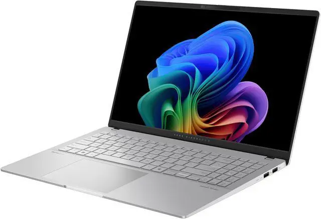 Alt view image 5 of 10 - ASUS Vivobook S 15 laptop; Copilot+ PC, 15.6” 3K 120Hz OLED Display, Qualcomm Snapdragon X Elite X1E-78-100 12-Core Processor, 16GB RAM, 1TB SSD, Windows 11 Home, Cool Silver, S5507QAD-PS96