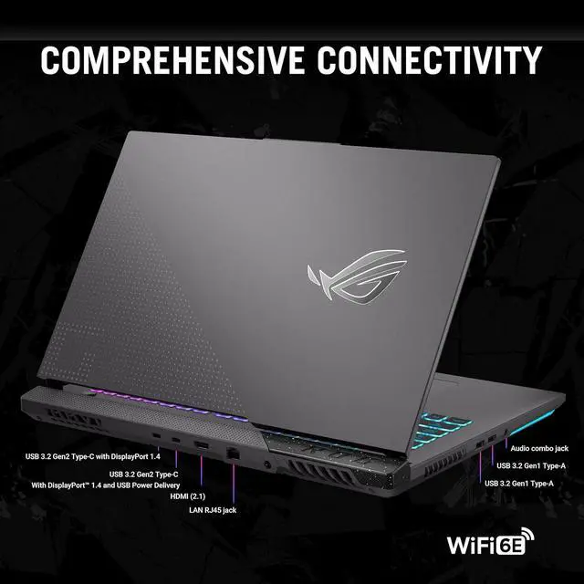 Alt view image 6 of 9 - ASUS ROG Strix G17 Gaming Laptop AMD Ryzen 9 7845HX 3.0 GHz NVIDIA GeForce RTX 4060 16GB Memory 1 TB PCIe SSD 17.3" WQHD Windows 11 Home G713PV-WS94