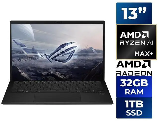 Main image of ASUS ROG FLOW - 13.4" WQXGA 180 Hz - AMD Ryzen Al Max+ 395 - AMD Radeon 8060S Graphics - 32GB Memory LPDDR5x 8000 - 1TB SSD - Windows 11 Pro (GZ302E_200W )