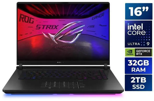 Main image of ASUS ROG Strix Scar- 16" GeForce RTX 5090 Laptop GPU - Intel Core Ultra 9 275HX - 32GB Memory - 2 TB PCIe SSD - Wi-Fi 7 Windows 11 Pro - GAMING LAPTOP - 240 Hz (G635LX-XS97)
