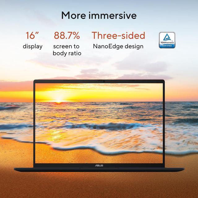 Alt view image 10 of 12 - ASUS VivoBook 16" Copilot+ PC Laptop AMD Ryzen AI 5 340 16GB Memory 512 GB NVMe SSD AMD Radeon 840M Windows 11 Home M1607KA-DS54