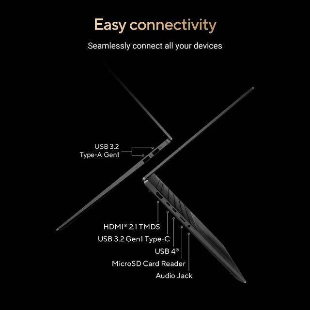 Alt view image 7 of 10 - ASUS Vivobook S16 16" Copilot+ PC Laptop AMD Ryzen AI 7 350 16GB Memory 1 TB NVMe SSD AMD Radeon 860M 1 Windows 11 Home M5606KA-DS76
