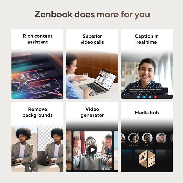 Alt view image 8 of 10 - ASUS Laptop Zenbook A14 16GB Memory 512 GB NVMe SSD Integrated Graphics 14.0" Non-Touch Screen Windows 11 Home UX3407QA-DS52-CA
