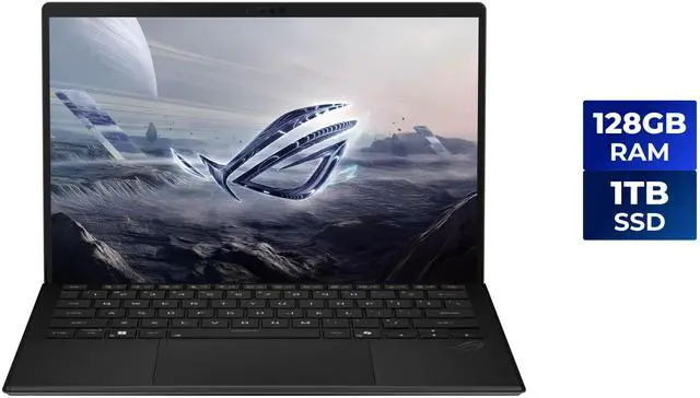 ASUS ROG Flow -AMD Ryzen AI MAX+ 395 AMD Radeon Graphics - 3.0GHz - 128GB LPDDR5X on board Memory - 1TB PCIE G4 SSD SSD - Windows 11 Pro Gaming Laptop - 180 Hz (GZ302EA-XS99 )