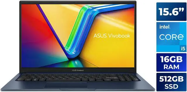 Main image of ASUS Vivobook 15 X1502 15.6" Laptop, Intel Core i5-13420H, Intel UHD Graphics, 16GB DDR4, 512GB SSD, Windows 11 Home (X1502VA-DS51-CA)