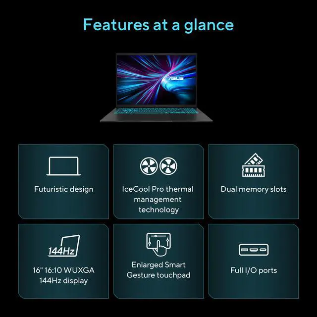 Alt view image 2 of 9 - ASUS - Vivobook V16 RTX 16" Laptop Intel Core 7 240H GeForce RTX 5060 16GB RAM 512 GB SSD Windows 11 Home (V3607VM-ES74)
