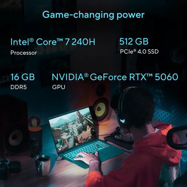 Alt view image 3 of 9 - ASUS - Vivobook V16 RTX 16" Laptop Intel Core 7 240H GeForce RTX 5060 16GB RAM 512 GB SSD Windows 11 Home (V3607VM-ES74)