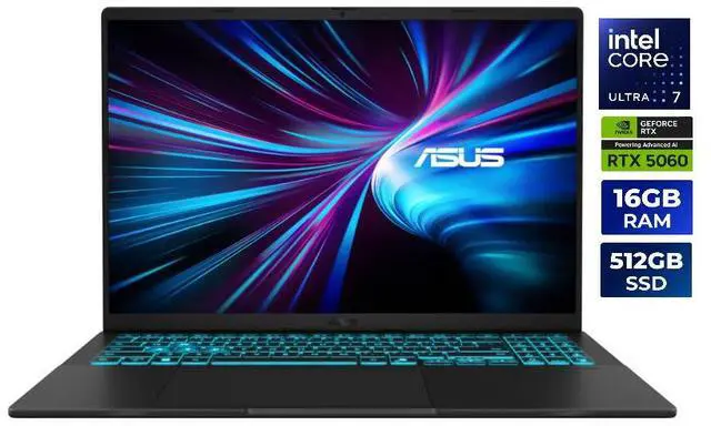 Main image of ASUS - Vivobook V16 RTX 16" Laptop Intel Core 7 240H GeForce RTX 5060 16GB RAM 512 GB SSD Windows 11 Home (V3607VM-ES74)