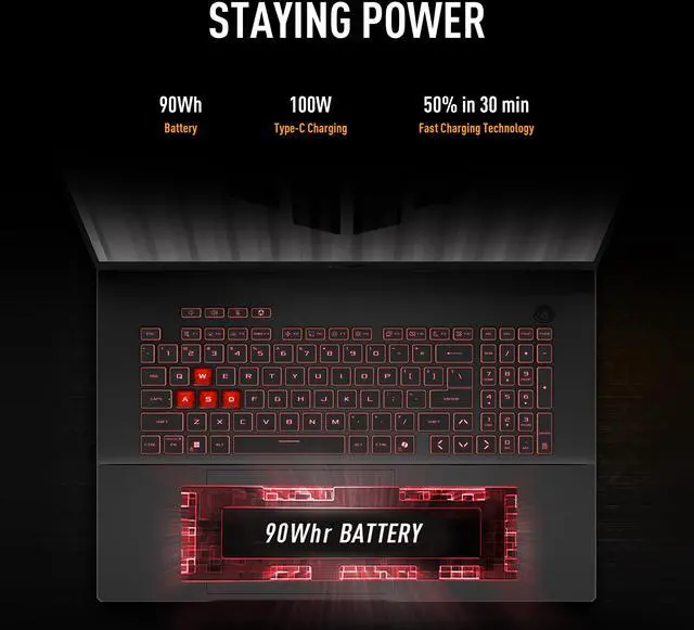 Alt view image 6 of 14 - ASUS TUF Gaming - 18.0" WUXGA 144 Hz - AMD Ryzen 9 8940HX - GeForce RTX 5070 Laptop GPU - 16GB Memory DDR5 5600 - 1TB PCIe SSD - Windows 11 Home (FA808PP-NB94)