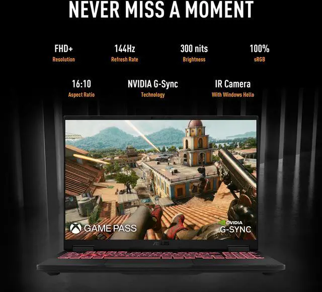Alt view image 9 of 14 - ASUS TUF Gaming - 18.0" WUXGA 144 Hz - AMD Ryzen 9 8940HX - GeForce RTX 5070 Laptop GPU - 16GB Memory DDR5 5600 - 1TB PCIe SSD - Windows 11 Home (FA808PP-NB94)