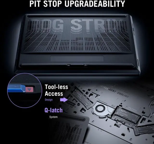 Alt view image 13 of 20 - ASUS ROG Strix 18.0" Gaming Laptop - Intel Core Ultra 9 290HX Plus - GeForce RTX 5080 Laptop GPU - 32GB DDR5 RAM- 1TB SSD - Windows 11 Home (90NR0LI1-M00D70 )