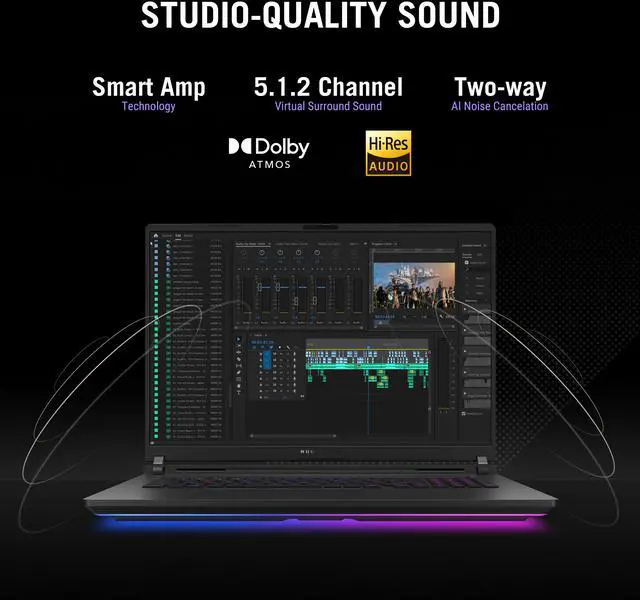 Alt view image 20 of 20 - ASUS ROG Strix 18.0" Gaming Laptop - Intel Core Ultra 9 290HX Plus - GeForce RTX 5080 Laptop GPU - 32GB DDR5 RAM- 1TB SSD - Windows 11 Home (90NR0LI1-M00D70 )