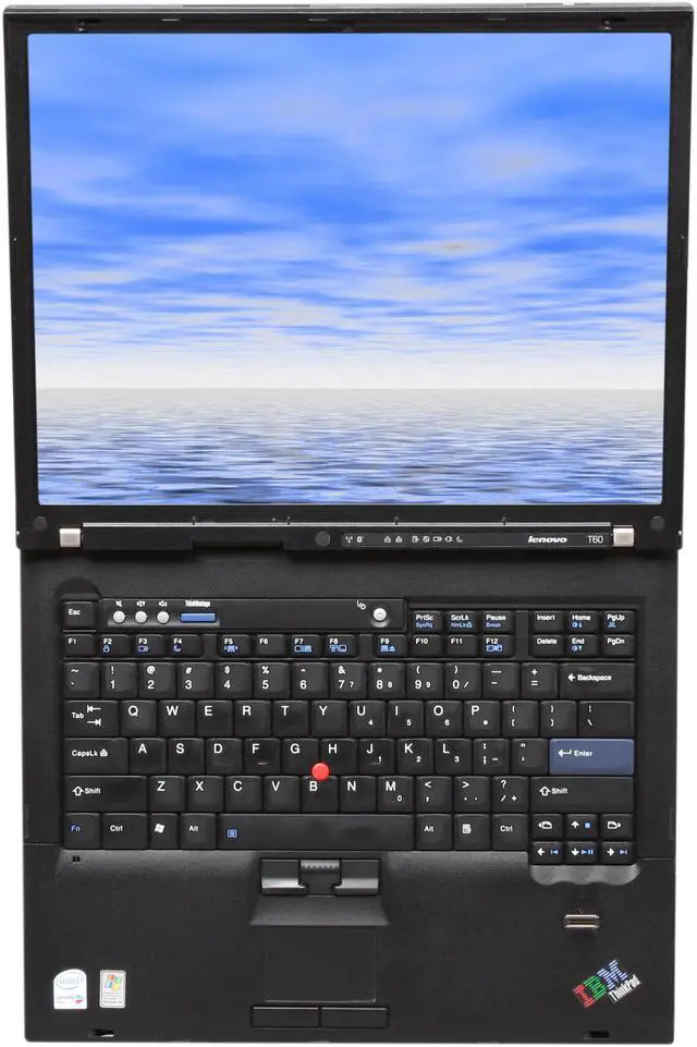 Alt view image 6 of 11 - ThinkPad T Series T60 Notebook Intel Core Duo T2400(1.83GHz) 15" 1GB Memory DDR2 60GB HDD 5400rpm DVD/CD-RW Combo W/Docking Station
