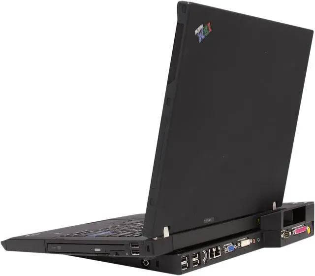 Alt view image 10 of 11 - ThinkPad T Series T60 Notebook Intel Core Duo T2400(1.83GHz) 15" 1GB Memory DDR2 60GB HDD 5400rpm DVD/CD-RW Combo W/Docking Station