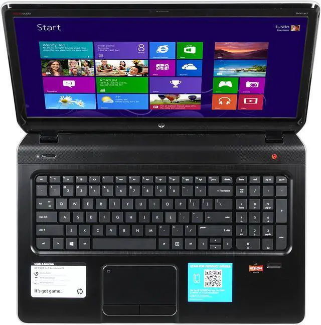 Alt view image 6 of 8 - HP Laptop ENVY dv7 AMD A8-4500M 6GB Memory 750GB HDD AMD Radeon HD 7640G 17.3" Windows 8 dv7-7230us