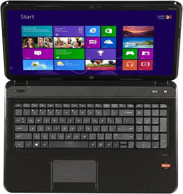 Alt view image 6 of 8 - Genuine HP Refurbished Pavilion G7-2275DX AMD A8-4500M X4 1.9GHz 4GB 640GB DVD+/-RW 17.3" W8 (Black)