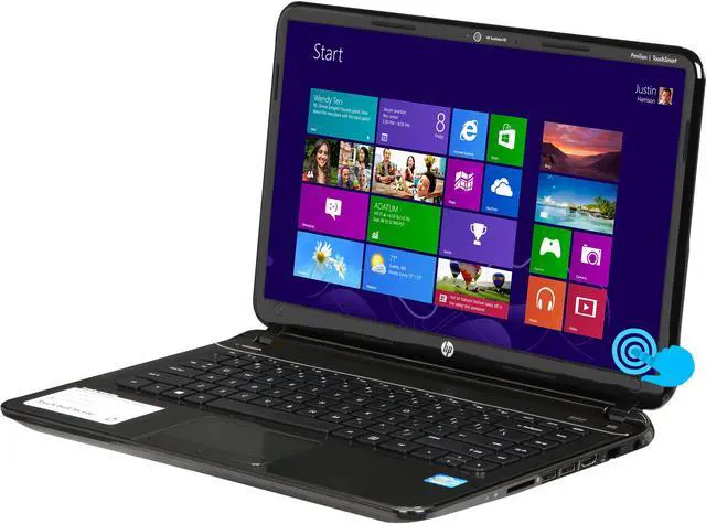 Main image of HP Laptop TouchSmart Intel Core i3-3227U 4GB Memory 640GB HDD Intel HD Graphics 4000 14.0" Touch Screen Windows 8 14-b150us