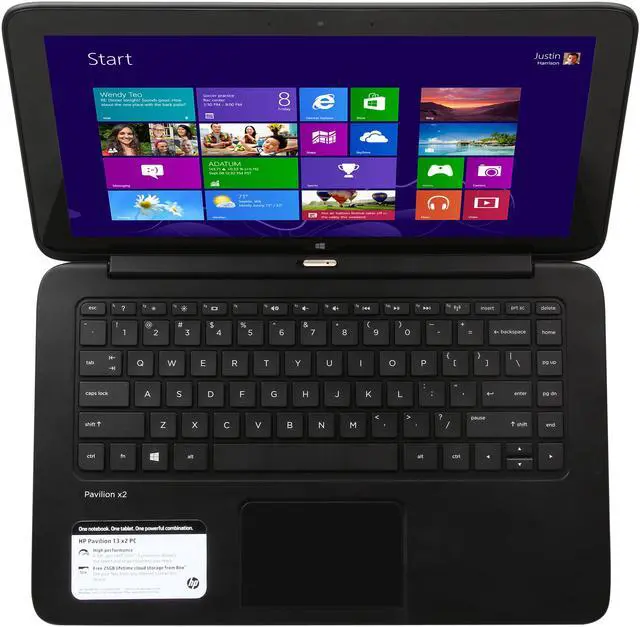 Alt view image 6 of 12 - HP Pavilion x2 13-p110nr Detachable 2 in 1 Ultrabook - Intel Core i3 4020Y (1.5GHz) 4GB RAM 128GB SSD 13.3" Touchscreen Windows 8.1