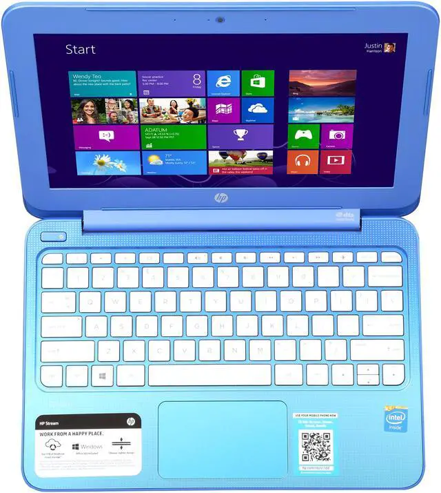 Alt view image 6 of 8 - HP Laptop Stream Intel Celeron N2840 2GB Memory 32 GB eMMC SSD Intel HD Graphics 11.6" Non-Touch Screen Windows 8.1 with Bing 11-d010nr