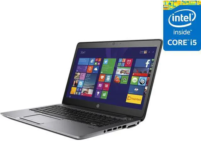 Main image of HP EliteBook 840 G2 (L3Z75UT#ABA) Laptop - Intel Core i5-5200U 2.20 GHz 4 GB DDR3L 500 GB HDD Intel HD Graphics 5500 14" 1366 x 768 720p HD Webcam Windows 7 Professional 64-Bit