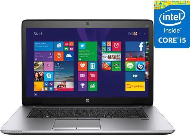 Main image of HP EliteBook 850 G2 (L4A23UT#ABA) Laptop - Intel Core i5 5300U (2.30 GHz) 8 GB DDR3L 180 GB SSD Intel HD Graphics 5500 15.6" 1366 x 768 720p HD webcam Windows 7 Professional 64-Bit