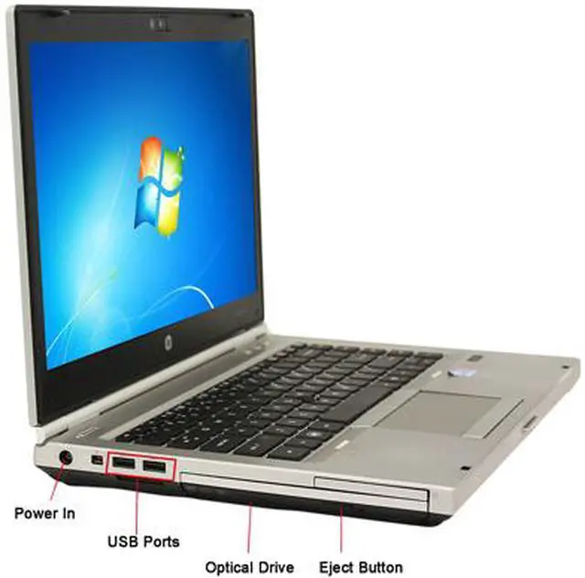 Alt view image 2 of 4 - HP Grade A Laptop EliteBook 8460P Intel Core i5 2nd Gen 2520M (2.50 GHz) 4 GB Memory 320 GB HDD Intel HD Graphics 3000 14.0" Windows 7 Professional 64-Bit