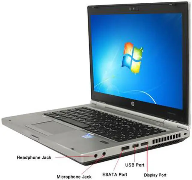 Alt view image 3 of 4 - HP Grade A Laptop EliteBook 8460P Intel Core i5 2nd Gen 2520M (2.50 GHz) 4 GB Memory 320 GB HDD Intel HD Graphics 3000 14.0" Windows 7 Professional 64-Bit