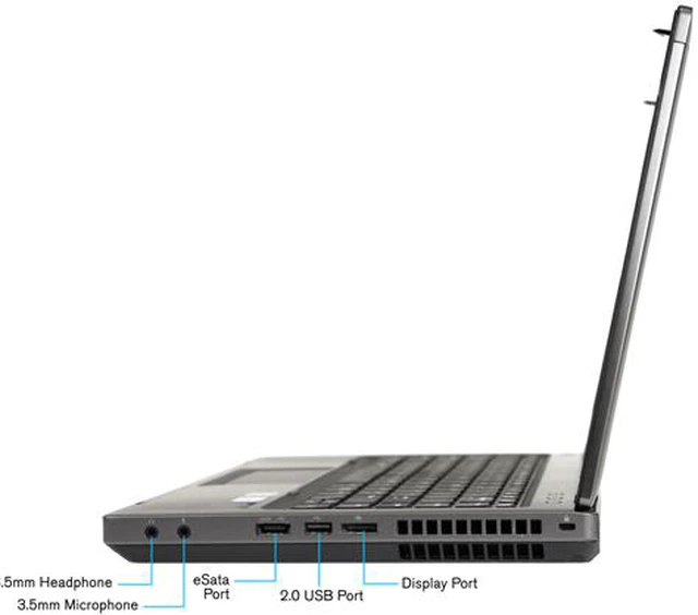 Alt view image 3 of 4 - HP Grade A Laptop 6470B Intel Core i5 3320M (2.60 GHz) 4 GB Memory 128 GB SSD 14.0" Windows 10 Pro 64-Bit