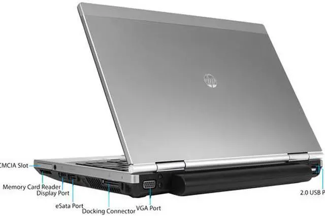 Alt view image 4 of 4 - HP Grade A Laptop EliteBook 2560P Intel Core i5 2nd Gen 2520M (2.50 GHz) 8 GB Memory 128 GB SSD 12.5" Windows 10 Home 64-Bit