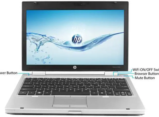 Alt view image 2 of 4 - HP Grade A Laptop EliteBook 2560P Intel Core i5 2nd Gen 2520M (2.50 GHz) 8 GB Memory 128 GB SSD 12.5" Windows 10 Home 64-Bit