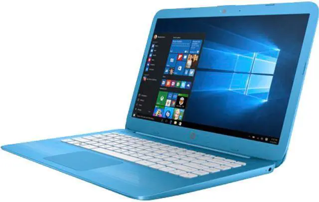 Main image of HP Bilingual Laptop Stream Cloudbook Intel Celeron N3060 4GB Memory 32 GB eMMC SSD Intel HD Graphics 400 14.0" Non-Touch Screen Windows 10 Home 14-ax010ca (J9M95UA#ABL)