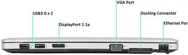 Alt view image 4 of 4 - HP Grade B Laptop EliteBook Folio Intel Core i5-3437U 8GB Memory 250GB HDD Intel HD Graphics 4000 14.0" Windows 10 Pro 64-Bit 9470M