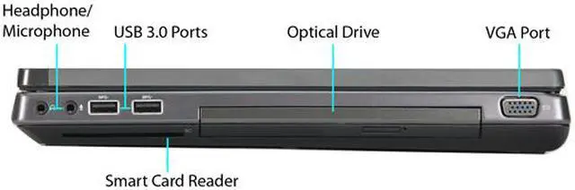Alt view image 4 of 4 - HP EliteBook Mobile Workstation Intel Core i7-3520M 8GB Memory 500GB HDD NVIDIA Quadro 1000M 15.0" Windows 10 Pro 8570w