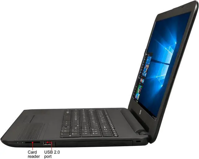 Alt view image 2 of 8 - HP Laptop 15-ba009dx AMD A6-Series A6-7310 (2.00 GHz) 4 GB Memory 500 GB HDD AMD Radeon R4 Series 15.6" Windows 10 Home 64-Bit (Certified Refurbished, Grade A)