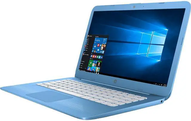 Main image of HP Laptop Stream Intel Celeron N3060 4GB Memory 32 GB eMMC SSD Intel HD Graphics 400 14.0" Non-Touch Screen Windows 10 Home 14-AX010CA