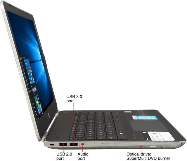 Alt view image 4 of 8 - HP Laptop Pavilion Intel Core i5-6200U 8GB Memory 1TB HDD Intel HD Graphics 520 15.6" Touch Screen Windows 10 Home 64-Bit 15-au057cl