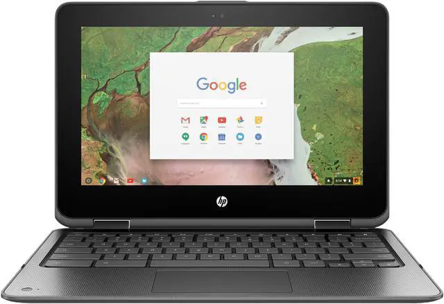Alt view image 2 of 8 - HP Chromebook Intel Celeron N3350 4GB Memory 32GB eMMC SSD 11.6" Touch Screen Chromebook x360 11 G1 EE